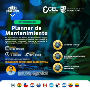 Especialización en Planner de Mantenimiento