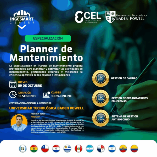 Especialización en Planner de Mantenimiento