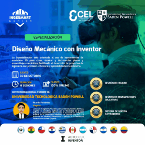 Especialización en Diseño Mecánico con Inventor